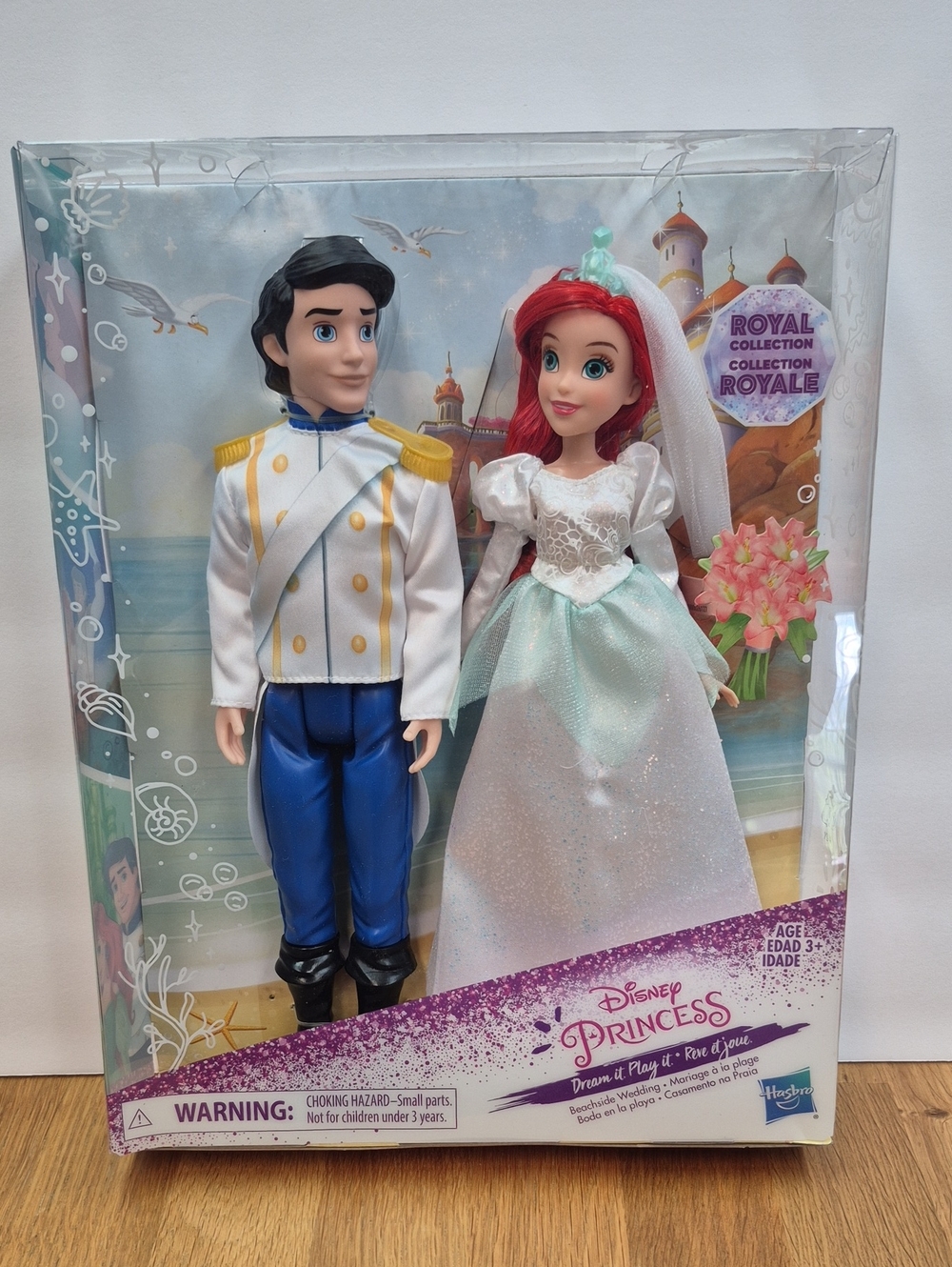Disney Princess Ariel & Prince Eric Wedding Doll Set – Aqua, White, Blue